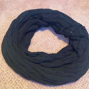 Black knit infinity scarf